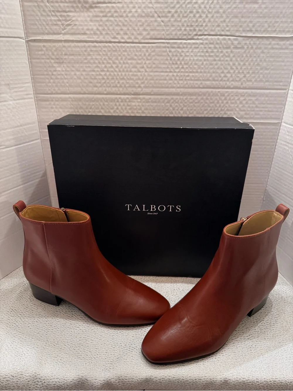 Talbots Women’s Leather Ankle Boots - Chestnut Brown 9M